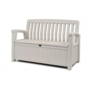 KETER PATIO OUTDOOR STORAGE BENCH WHITE